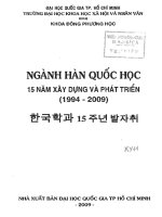 Ngành hàn quốc học  15 năm xây dựng và phát triển (1994 2009)