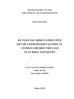 kế toán xác định và phân tích kết quả kinh doanh tại công ty cổ phần chế biến thủy sản xuất khẩu ngô quyền