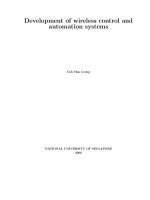 Development of wireless control and automation systems