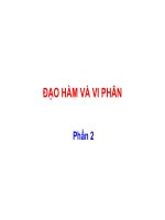 đạo hàm và vi phân hàm hợp; đạo hàm và vi phân hàm ẩn