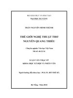 Thế giới nghệ thuật thơ nguyễn quang thiều 2015