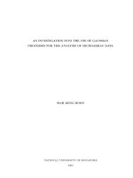 An investigation into the use of gaussian processes for the analysis of microarray data