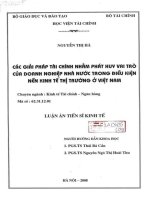 các giải pháp tài chính nhằm phát huy vai trò của doanh nghiệp nhà nước trong điều kiện nền kinh tế thị trường ở việt nam