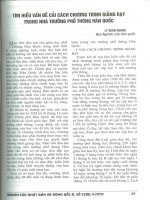 Tìm hiểu vấn đề cải cách chương trình giảng dạy trong nhà trường phổ thông hàn quốc 
