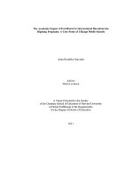 The academic impact of enrollment in international baccalaureate diploma programs, a case study of chicago public schools 