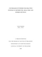 Controller synthesis for reactive systems in distributed, real time and hybrid settings