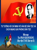 TU TƯƠNG hồ CHÍ MINH về dân tộc   