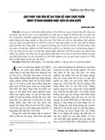 Giải pháp cho vấn đề an toàn vệ sinh thực phẩm nhìn từ kinh nghiệm nhật bản và hàn quốc 