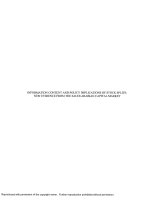 Information content and policy implications of stock splits, new evidence from the saudi arabian capital market 