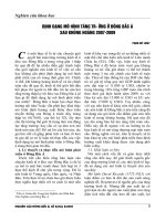 Định dạng mô hình tăng trưởng ở đông bắc á sau khủng hoảng 2007 2009 