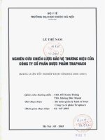Nghiên cứu chiến lược bảo vệ thương hiệu của công ty cổ phần dược phẩm traphaco