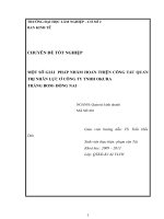 Một số giải pháp nhằm hoàn thiện công tác quản trị nhân lực ở công ty TNHH okura trảng bom, đồng nai   phạm văn tài