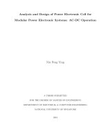 Analysis and design of power electronic cell for modular power electronic systems AC DC operation
