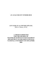 An analysis on vendor hub