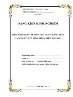 SKKN MỘT SỐ BIỆN PHÁP CHO TRẺ 2436 THÁNG TUỔI LÀM QUEN VỚI MÔN NHẬN BIẾT TẬP NÓI