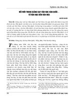 Đổi mới trong giảng dạy văn học hàn quốc – từ văn học đến văn hóa 