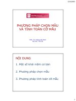 Bài giảng phương pháp chọn mẫu và tính toán cỡ mẫu   PGS TS  hoàng văn minh