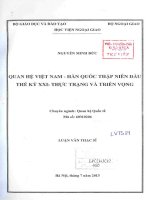 Vai trò của ngoại giao văn hóa trong chính sách của việt nam trường hợp quan hệ với trung quốc, nhật bản, hàn quốc 