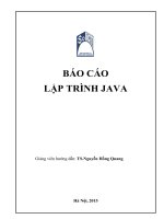 Báo cáo lập trình java về LocalDate