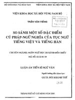 So sánh một số đặc điểm cú pháp   ngữ nghĩa của tục ngữ tiếng việt và tiếng hàn 