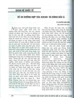 Về xu hướng hợp tác ASEAN và đông bắc á 