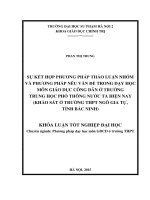 Sự kết hợp phương pháp thảo luận nhóm và phương pháp nêu vấn đề trong dạy học môn giáo dục công dân ở trường trung học phổ thông nước ta hiện nay