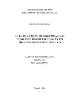 kế toán và phân tích kết quả hoạt động kinh doanh tại công ty cổ phần xây dựng công trình 675