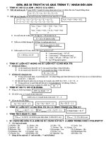 CÔNG THỨC và bài tập gen, mã di truyền và quá trình tự nhân đôi ADN