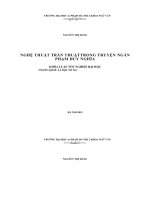 Khoá luận tốt nghiệp nghệ thuật trần thuật trong truyện ngắn phạm duy nghĩa