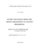Khoá luận tốt nghiệp tổ chức trần thuật trong tiểu thuyết thoạt kỳ thủy của nguyễn bình phương