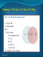 Bài tập toán rời rạc  phàn mở đầu về lý thuyết và tổ hợp 