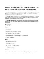 Causes and solutions