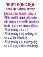 bài giảng hóa đại cương phần nhiệt động hóa học 