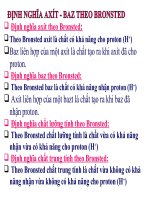 bài giảng hóa đại cương phần axit az 