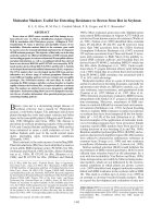 Molecular Markers Useful for Detecting Resistance to Brown Stem Rot in Soybean