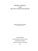 Bid price variability in the sri lankan construction industry