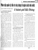 Phân cấp quản lý đầu tư xây dựng từ ngân sách nhà nước ở thành phố Hải Phòng