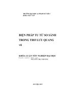 Khoá luận tốt nghiệp biện pháp tu từ so sánh trong thơ lưu quang vũ