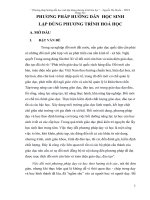 skkn hóa học PHƯƠNG PHÁP HƯỚNG DẪN HỌC SINH  LẬP ĐÚNG PHƯƠNG TRÌNH HOÁ HỌC