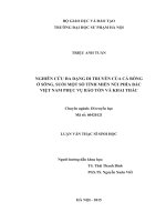 NGHIÊN CỨU ĐA DẠNG DI TRUYỀN CỦA CÁ BỖNG Ở SÔNG, SUỐI MỘT SỐ TỈNH MIỀN NÚI PHÍA BẮC VIỆT NAM PHỤC VỤ BẢO TỒN VÀ KHAI THÁC