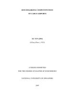 Benchmarking competitiveness of cargo airports