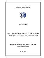 Khóa luân tốt nghiệp: PHÁT TRIỂN HỆ THỐNG QUẢN LÝ NGƯỜI DÙNG DỊCH VỤ XE BUÝT TRÊN NỀN TẢNG STRUTS2