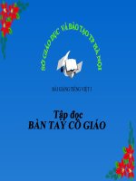 Bài giảng tiếng việt 3 tuần 21 bài tập đọc   bàn tay cô giáo 
