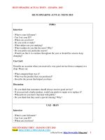 IELTS speaking actual tests 2015 (updating    )