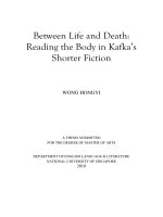 Between life and death reading the body in kafkas shorter fiction