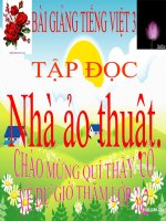 Bài giảng tiếng việt 3 tuần 23 bài tập đọc   nhà ảo thuật 