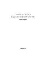 Tài liệu hướng dẫn thực tập nghiên cứu thiên nhiên