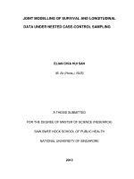 Joint modelling of survival and longitudinal data under nested case control sampling 