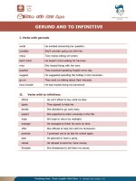 GERUND AND TO INFINITIVE