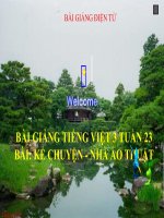 Bài giảng tiếng việt 3 tuần 23 bài kể chuyện   nhà ảo thuật 
